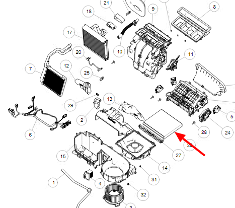Фильтр салона HAVAL F7/F7X/ JOLION/DARGO УГОЛЬНЫЙ