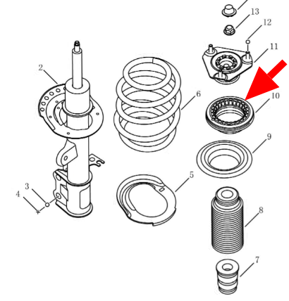 Подшипник опоры амортизатора переднего F7/ATLAS/CHERY Tiggo 4/7/8/COOLRAY/EXEEDTXL/JOLION/ HAVAL H6