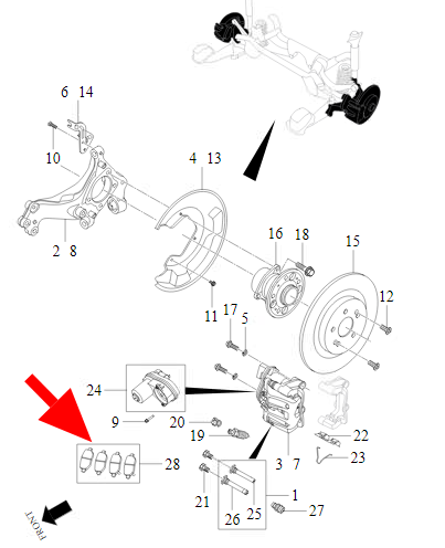 Колодки задние дисковые TIGGO 7 PRO/TIGGO 7 PRO MAX/EXEED LX/OMODA C5 4WD